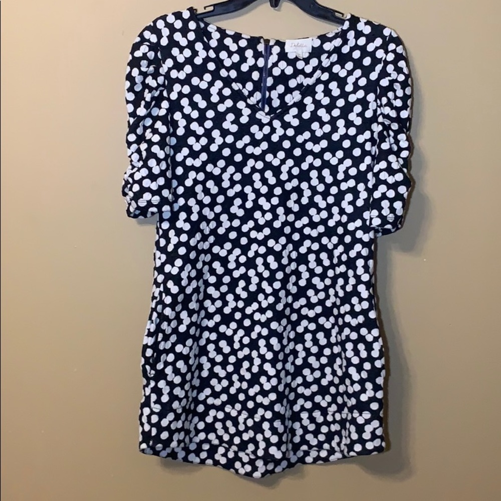 EUC {Anthro} Deletta Polka Dot Tunic, Sz M